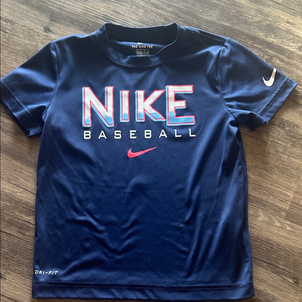 Nike Kids Navy Baseball Tee